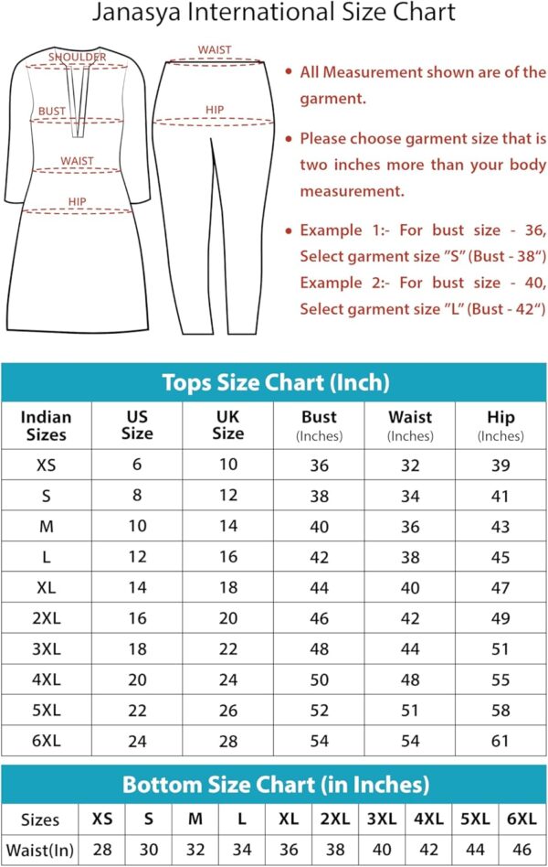 Janasya Indian Women's Georgette Yoke Embroidered A-Line Kurta Set - Image 2