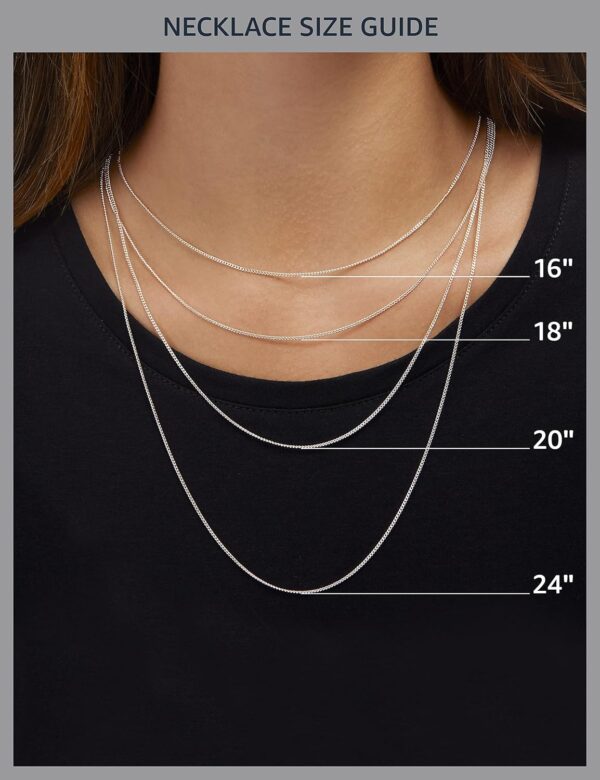 Amazon Essentials Sterling Silver Thin 0.8mm Box Chain Necklace | Available in Yellow Gold or Silver | 16", 18", 20", 24", or 30" (previously Amazon Collection) - Image 5