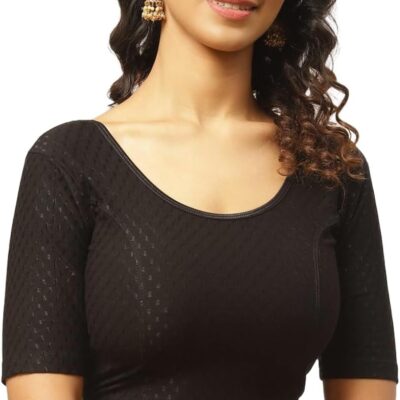 Women's Cotton Readymade Saree Blouse Stretchable Crop Top Choli Bustier Top