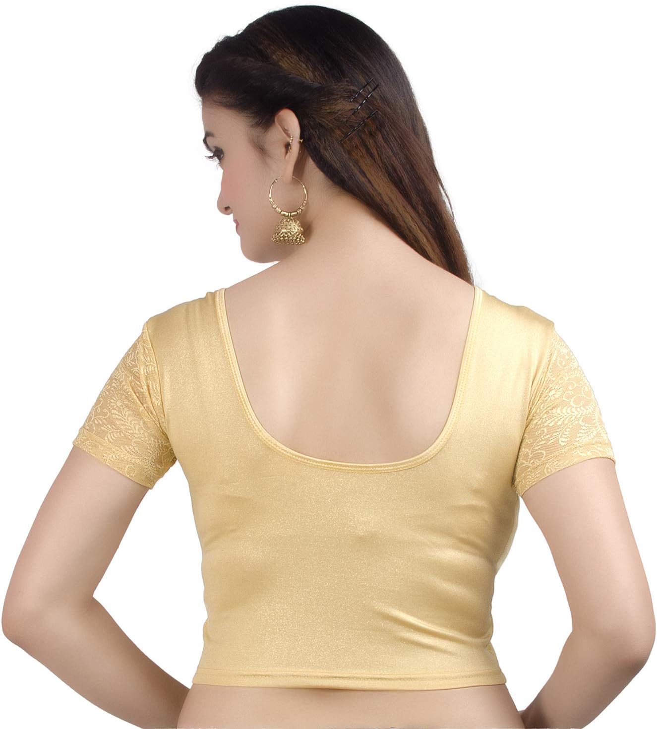 Chandrakala Readymade Blouses for Women Sarees,Stretchable (B102-P) - Image 3