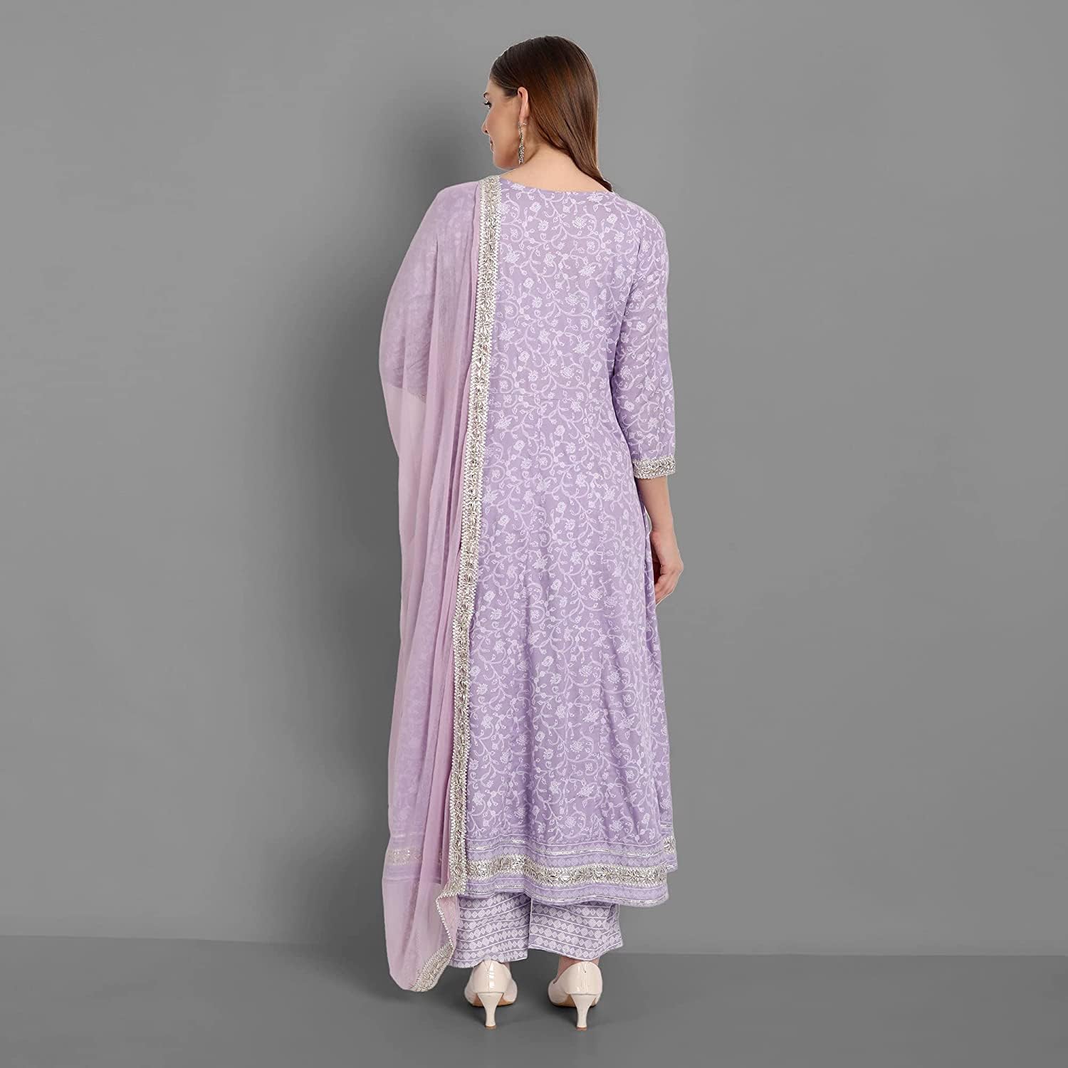 Women Rayon Anarkali Embroidered Printed Anarkali Salwar Kameez - Image 2