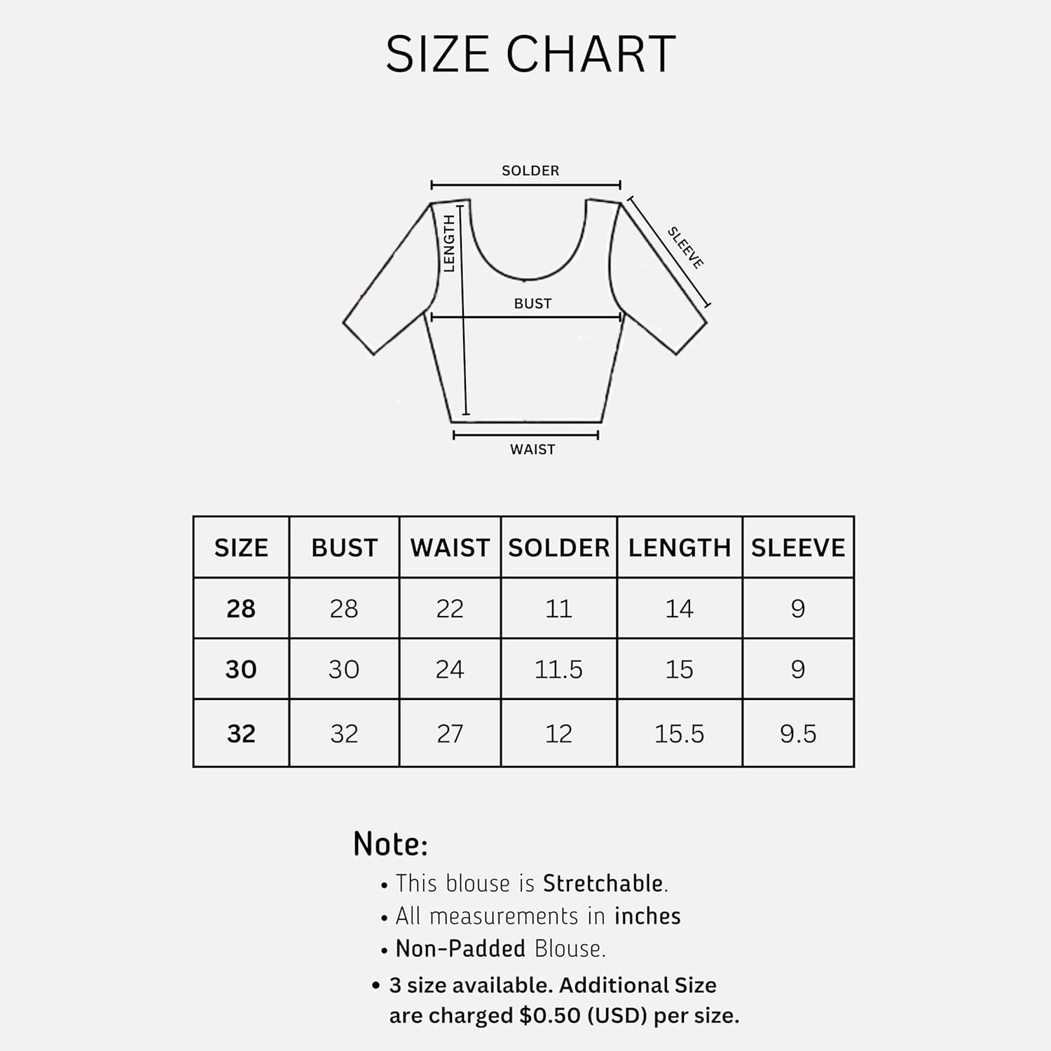 KNETLI Polyester Cotton Readymade Stretchable Blouse for Women - Image 2