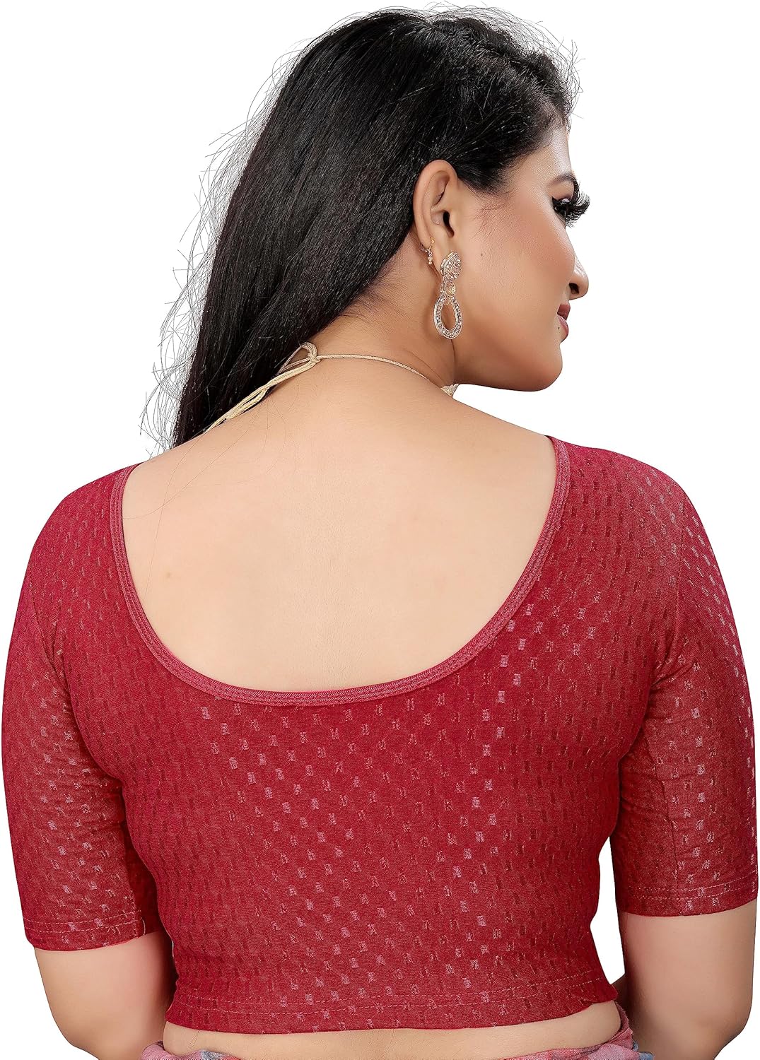 KNETLI Polyester Cotton Readymade Stretchable Blouse for Women - Image 4