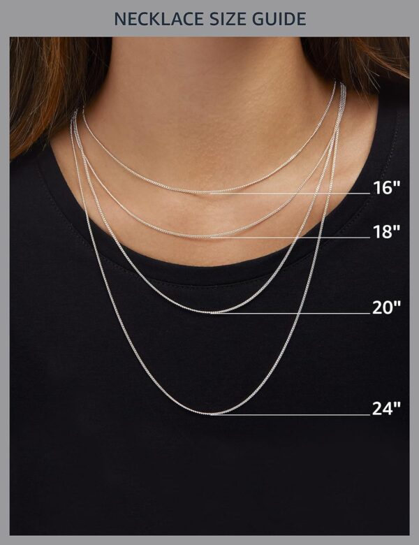 Amazon Essentials Sterling Silver Singapore Bead Chain Station Necklace (previously Amazon Collection) - Image 4