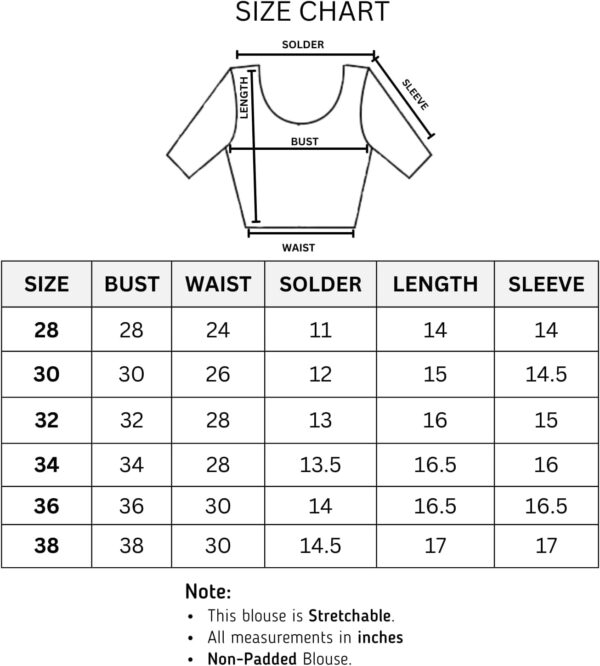 KNETLI Cotton Polyester Blouse for Women's -Stretchable,Round Neck - Image 2