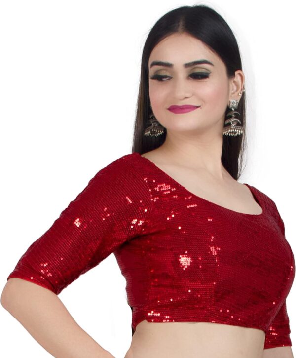 Chandrakala Sequence Blouses for Women Sarees,Readymade (B185) - Image 2