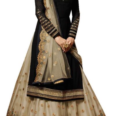 Delisa New Indian/Pakistani Eid Special Party/Ethnic wear Georgette Straight Ghagra Style Salwar for Womens LTT