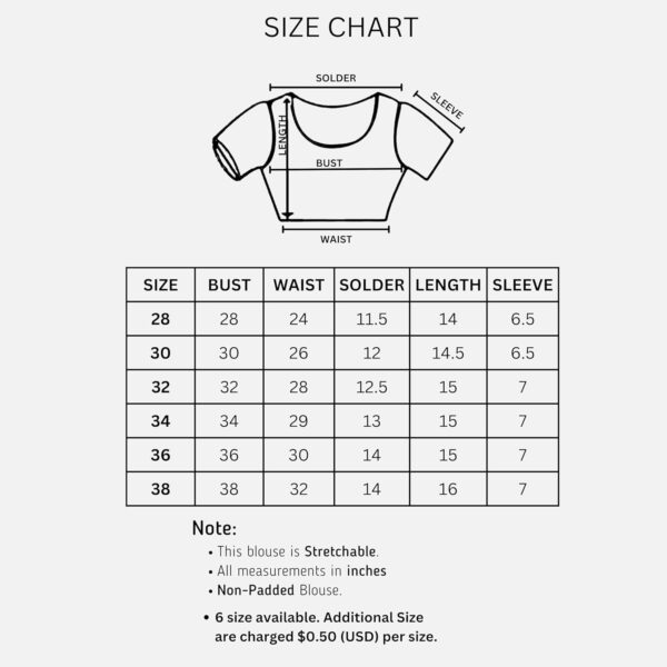 KNETLI Velvet Readymade Blouse for Women-Round Neck,Short Sleeve - Image 2