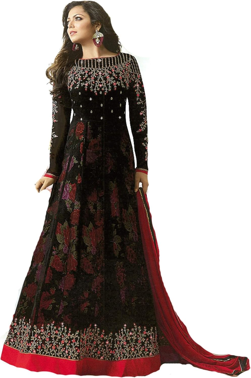 Delisa Indian Pakistani Party Wear Wedding Wear Anarkali Gown Suit for Women LT2