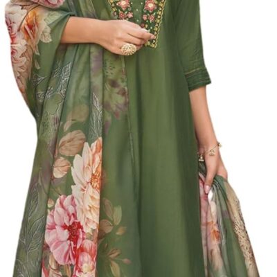 women Anarkali Dress, Alia cut kurti pant and Dupatta 3pc set for women dress