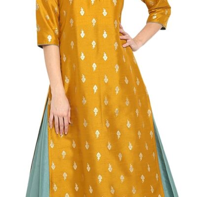 Janasya Indian Women's Kurta Kurti Top Tunic Festive Kurta Set for Women