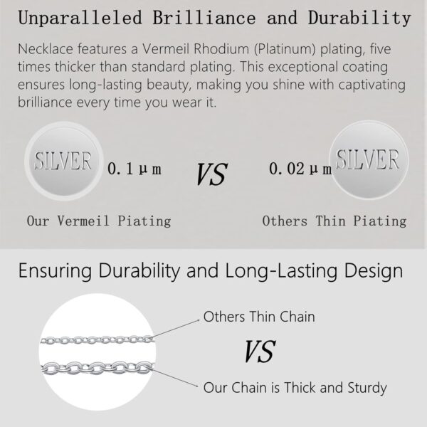 Sunflower Moissanite Pendant Necklace for Wife 1CT-3CT Jewelry for Women Wedding Anniversary Engagements Birthday Gifts for Her Daughter Girlfriend Mom on Christmas Valentines Mothers Day - Image 7
