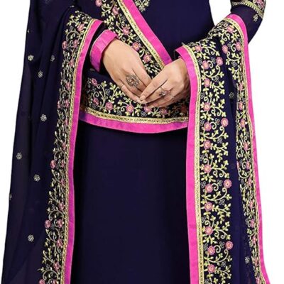Nivah Fashion Women's Georgette Embroidery Salwar Suit Set Stitched Ready to Wear