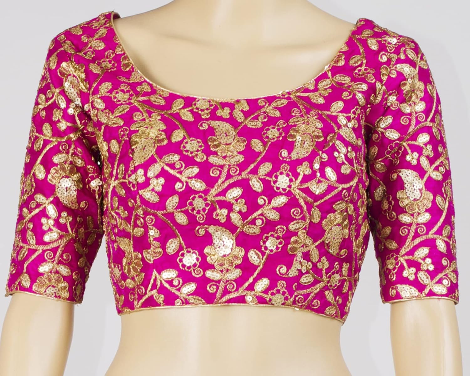 Chandrakala Embroidered Blouses for Women Sarees,Readymade (B187-P) - Image 2