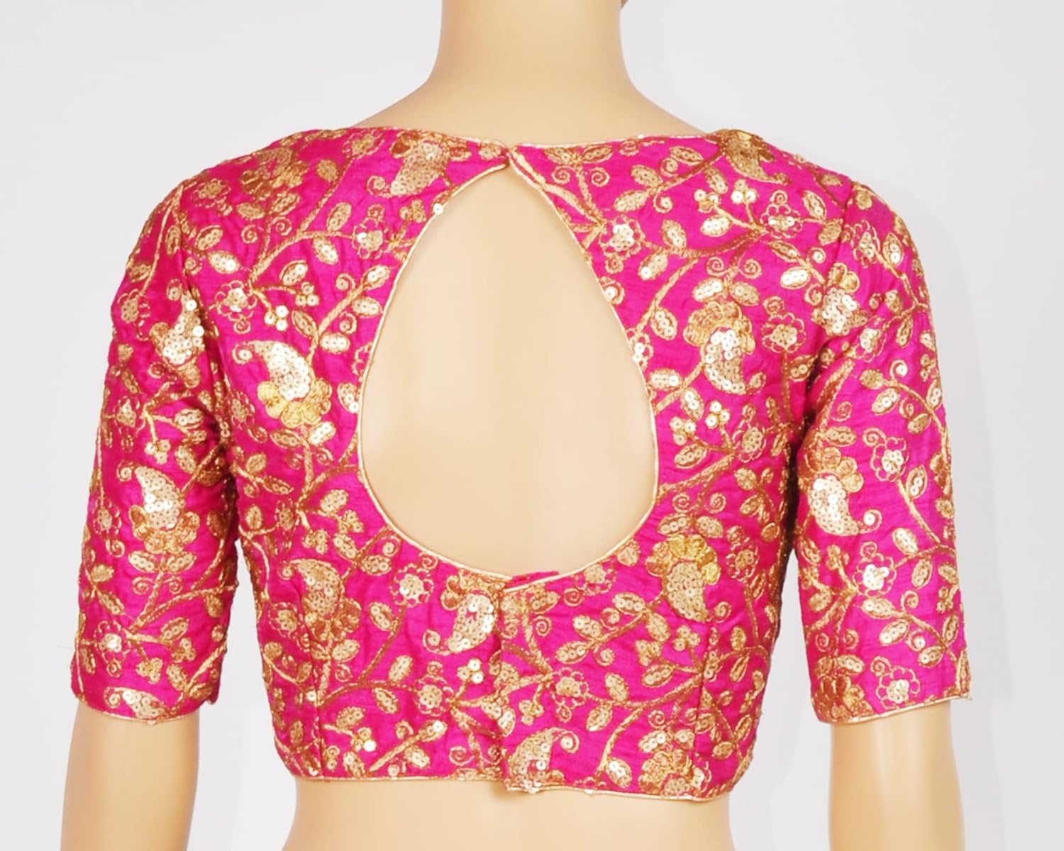 Chandrakala Embroidered Blouses for Women Sarees,Readymade (B187-P) - Image 4