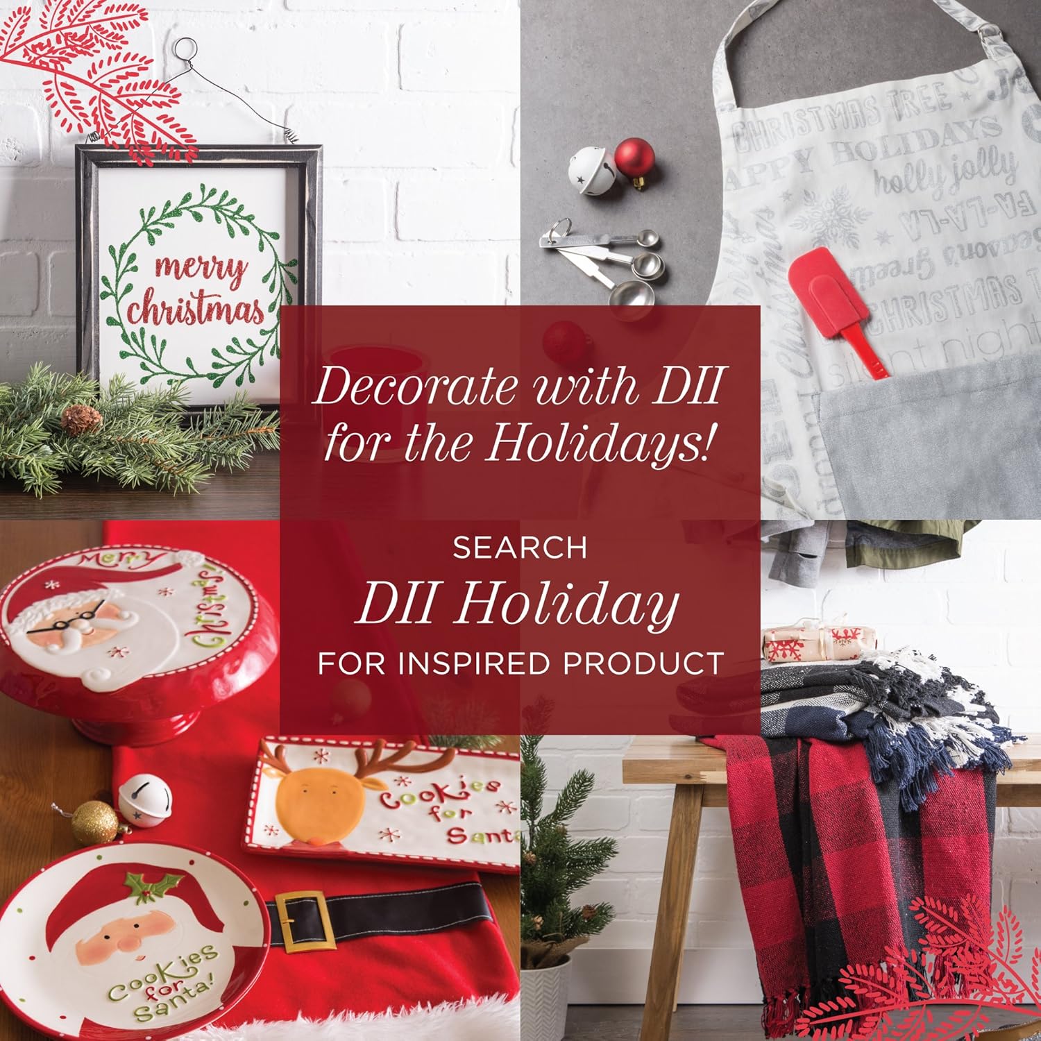 DII Embroidered Mistletoe 100% Cotton, Machine Washable, Table Runner for Dinner Parties, Christmas, and Holidays - 14x72 - Image 8