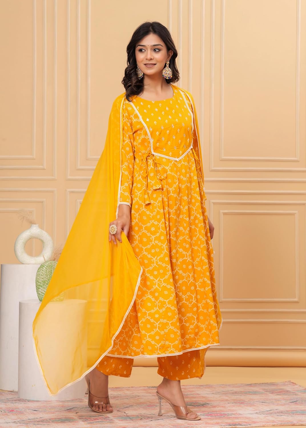 Embroidered Anarkali Kurta set with Dupatta In Rayon fabric Indian Tunic Dress Ethnic Wear Collection For Women - Image 4