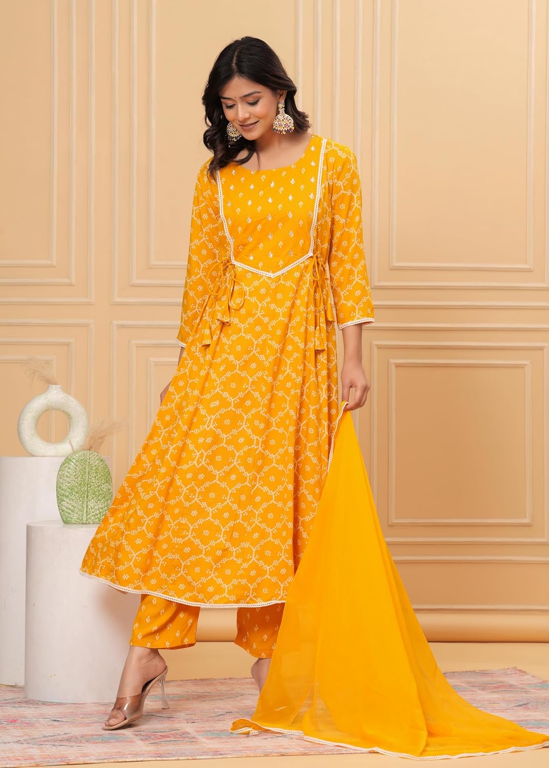 Embroidered Anarkali Kurta set with Dupatta In Rayon fabric Indian Tunic Dress Ethnic Wear Collection For Women - Image 7