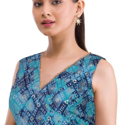 Chandrakala Backless Blouses for Women sarees,Readymade (B204-P)