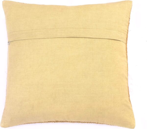 3 PCS Set of Vintage Decor Hand-Loom Design Square Jute Rug Pillow Kilim Cushion Cover 18x18 Beautiful Handmade Jute Rug - Image 4
