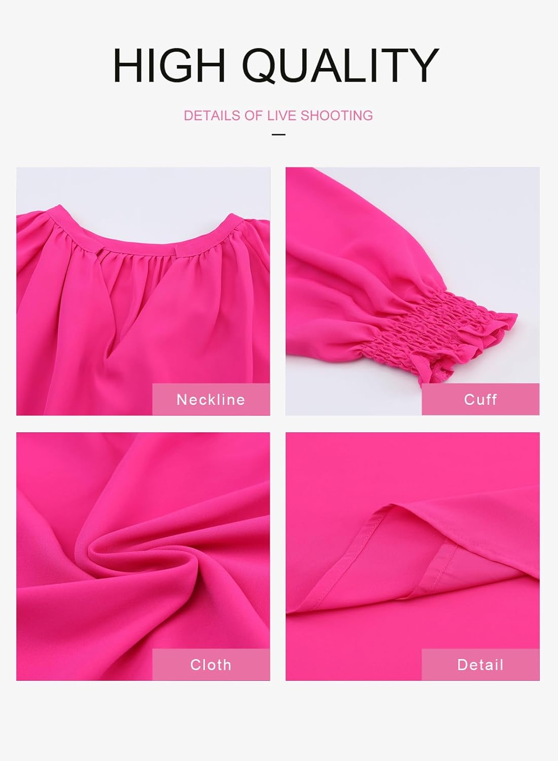 Dokotoo Womens Blouses Fashion Long Sleeve V Neck Casual Chiffon Shirts Tops Summer Outfits Clothes 2024 - Image 4