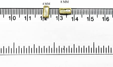 Embroidery Point Kundan Stones Beads Flat Back Glue On Rhinestones for Jewellery Making Embroidery White 500 Pcs Rectangle Shape 4x8 mm - Image 3