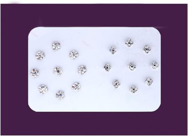 KULIA Bindi Dots Multicolour Round Bindi 6 Packets Tattoos Sticker Tikka Bollywood Party Mix Size Forehead Face Sticker Stone Bindi Indian Ethnic Round Bindi Women Jewelry Gift - Image 3
