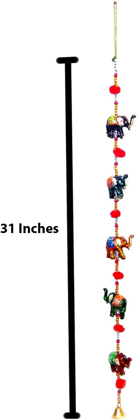 Indian Traditional Five Small Elephant Hanging Layer, Door Hanging, Wall Hanging, Decorative Hanging - Image 3