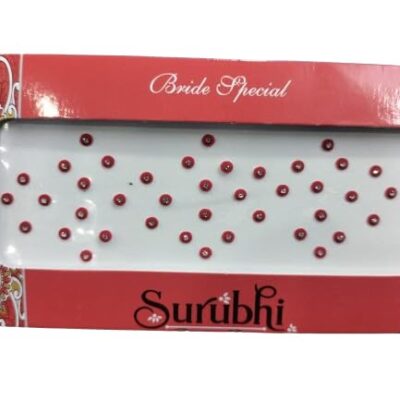 PT'Z Red beautiful bindi with Stone For Women (X-Small)