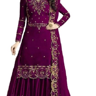 Delisa New Indian/Pakistani Eid Ramzan Special Designer Georgette Sharara/Plazzo Style Salwar Suit for Women 30010