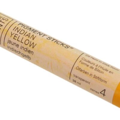 R&F Handmade Paints - Professional Oil Pigment Stick, Indian Yellow, 38 ml