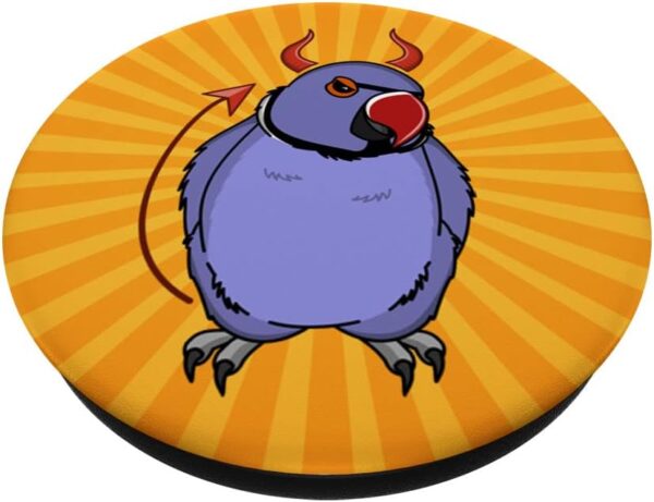 Scary Devil Costume Parrot I Violet Indian Ringneck PopSockets Swappable PopGrip - Image 2