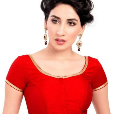 Designer Digital Printed indian sarees traditional dupion silk Blouse with sleeves