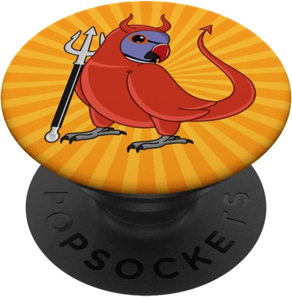 Scary Devil Costume Parrot I Violet Indian Ringneck PopSockets Swappable PopGrip