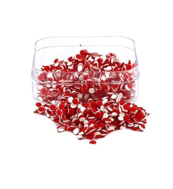 All Color Velvet Dot Bindi Tattoo Stickers Adhesive Body Jewelry Multi Size Indian Daily Use Forehead Bindi Round Dot (Medium Red)