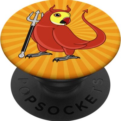 Scary Devil Costume Parrot I Yellow Indian Ringneck PopSockets Swappable PopGrip