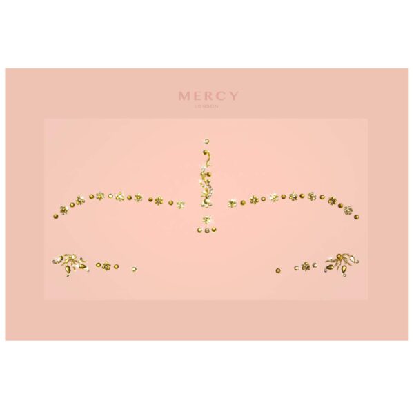 Gwen Gold Bindis ✮ MERCY LONDON Crystal Indian Bindi Face Jewels Gold Silver - Image 2