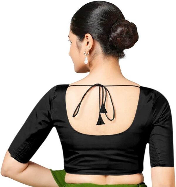 Chandrakala Stretchable Silk Saree Blouses for Women with Elastic Sides,Readymade (B219-P) - Image 6