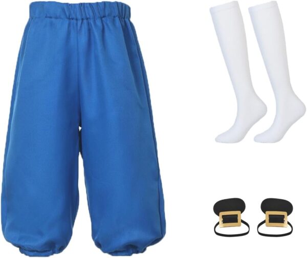 Boys Colonial Costume Set Knicker Pants Shoe Buckles White Socks Accessories for Colonial Style Boys Knicker Pants - Image 2