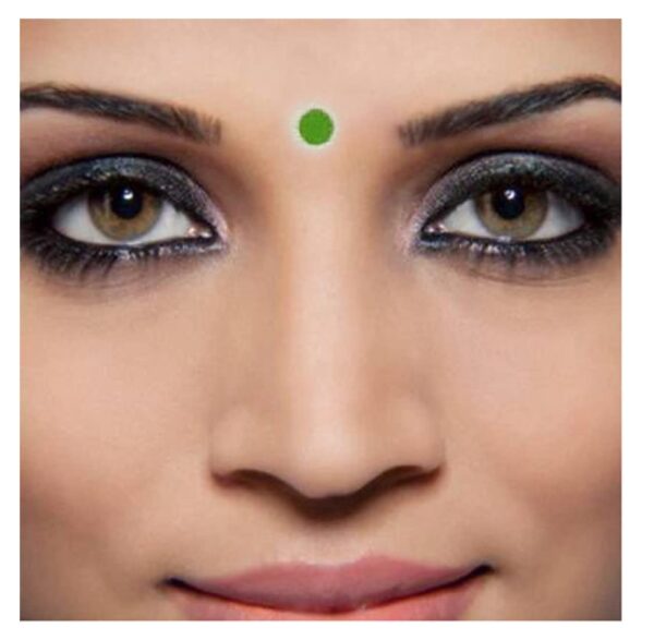 Velvet Dot Bindi Tattoo Stickers Adhesive Body Bindi Forehead Stickers Adhesive Body Jewelry Indian Daily Use Forehead Bindi Round Dot for Women Multisize bindi for Women (Multicolour) - Image 3