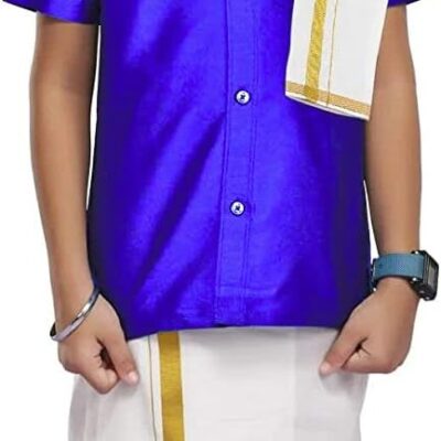 Chandrakala Kids Shirt With Mundu Set for Boy (KB101)