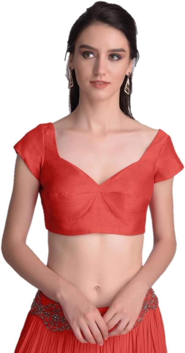 Indian Designer Party wear Saree blouse for Women Readymade Non Padded silk choli Crop Top Blouse