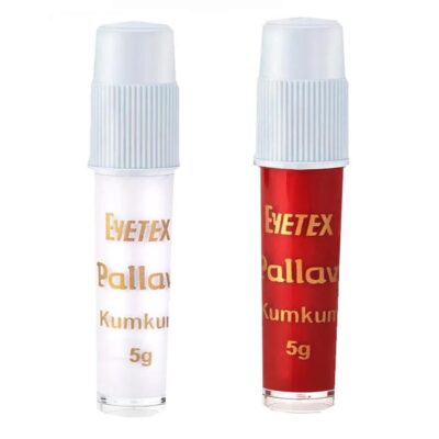Liquid Kumkum Sindoor Pack of 2X5g Skin-friendly Liquid Bindi Tattoos Waterproof Bodyart Body Paint Temporory Tattoos DIY Tattooing (Red-White)