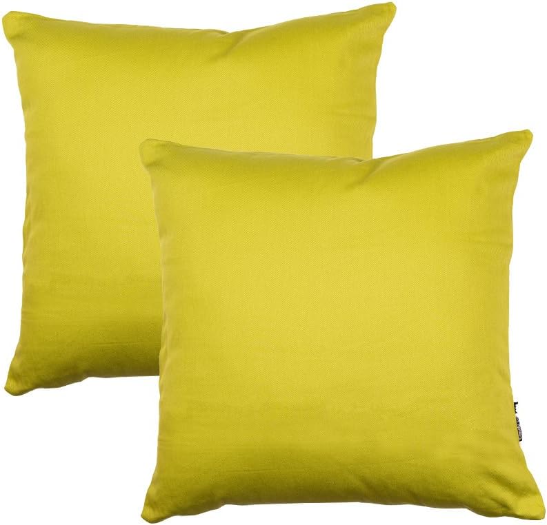 Throw Pillow Covers 20x20, Moss Green 100% Cotton Throw Pillow Cover, Decorative Couch Pillows Covers, Solid Rustic Farmhouse Living Room Decor and Accessories, Set of 2