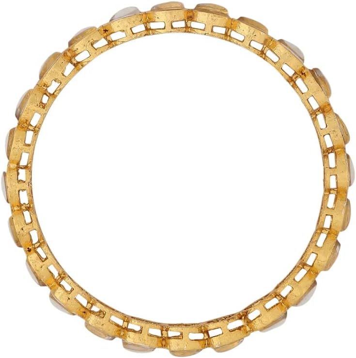 JewarHaat Bangles Fashion Jewelry Indian Bollywood Faux Kundan Rhinestone Floral Gold Plated Meena Work Bracelet Jewelry for Women - Image 5
