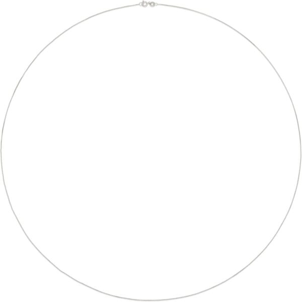 Amazon Essentials Sterling Silver Thin 0.8mm Box Chain Necklace | Available in Yellow Gold or Silver | 16", 18", 20", 24", or 30" (previously Amazon Collection) - Image 3