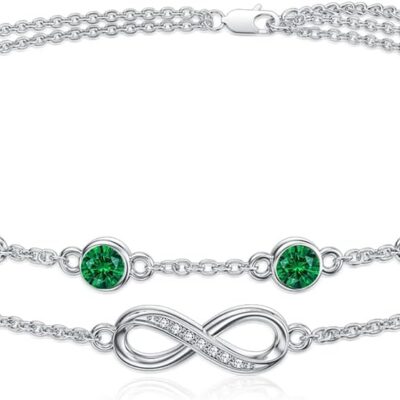 Dorunmo Christmas Gifts Anklet Bracelets For Women 925 Sterling Silver Birthstone/Infinity/Butterfly/Evil Eye/Turtle/Pineapple/Starfish/Heart Anklets Bracelets Jewelry Gifts for Women