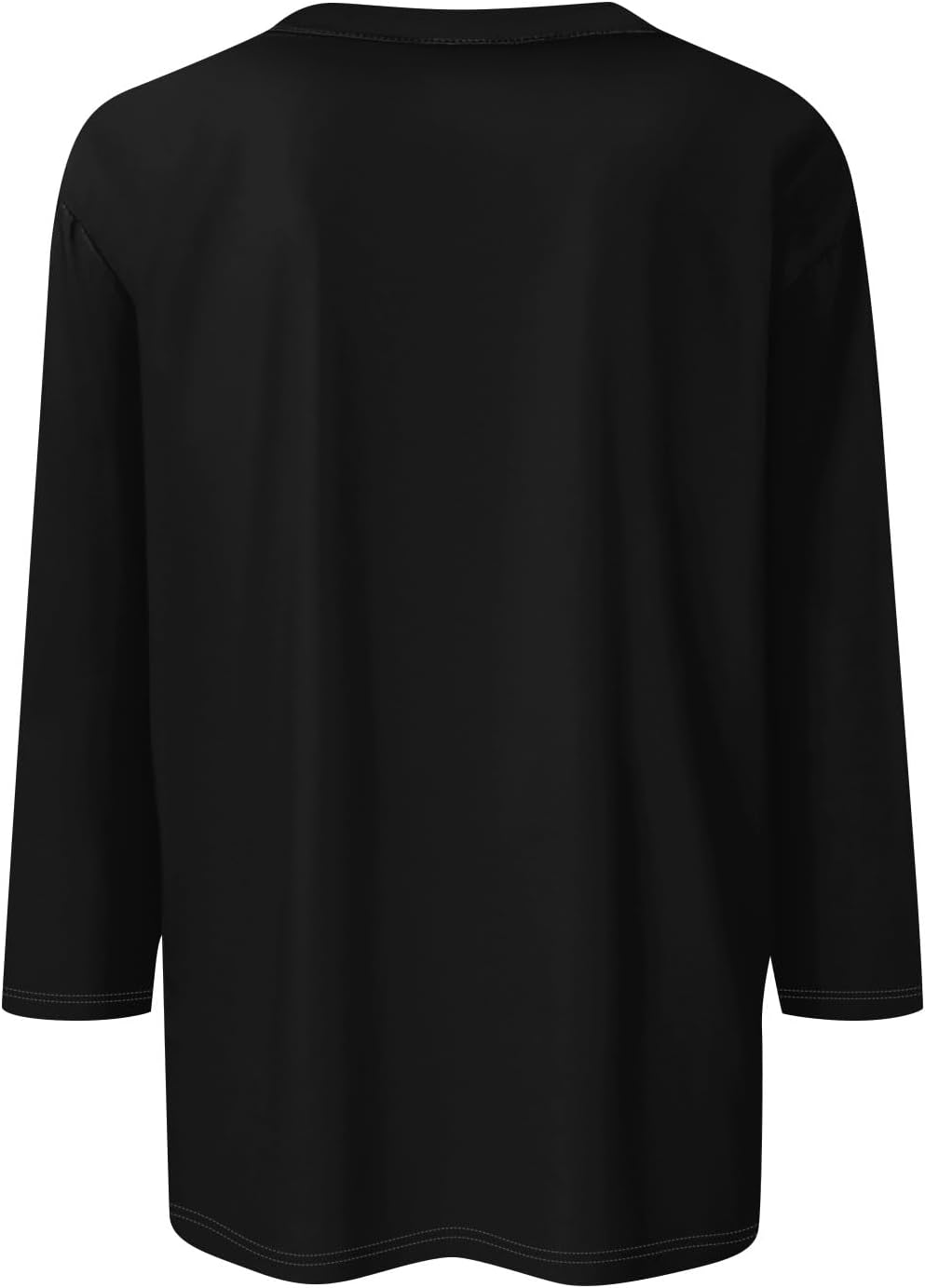 Shirts for Women 3/4 Length Sleeve Crewneck Tops Fall Winter Trendy Loose Casual Printed Three Quarter Cute Blouse - Image 4