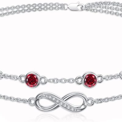 Dorunmo Christmas Gifts Anklet Bracelets For Women 925 Sterling Silver Birthstone/Infinity/Butterfly/Evil Eye/Turtle/Pineapple/Starfish/Heart Anklets Bracelets Jewelry Gifts for Women