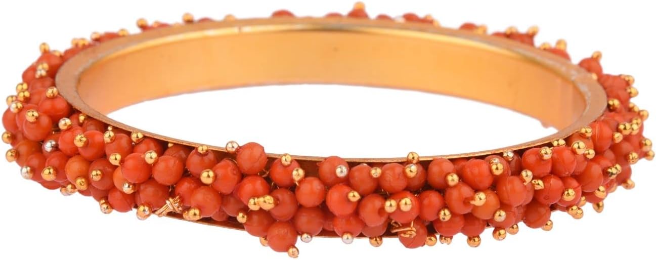 Efulgenz Indian Bangles for Women Fashion Jewelry Indian Bollywood Faux Pearl Beaded Wedding Bridal Bracelet Bangle for Women - Image 7